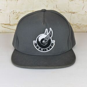 DQM NYC Snapback Hat Mens Gray Wheels Wings Embroidery Daves Quality Meats Skate